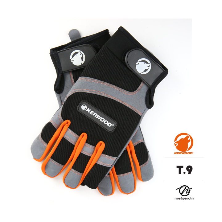 Gants gris. Bois et Jardin. Taille 9. Kerwood