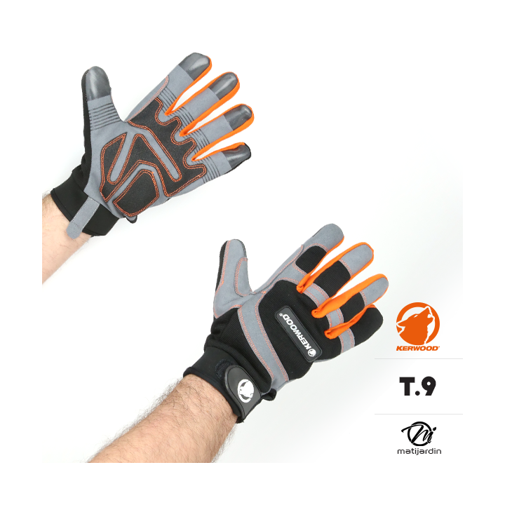 Gants gris. Bois et Jardin. Taille 9. Kerwood