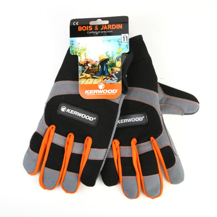 Gants gris. Bois et Jardin. Taille 11. Kerwood