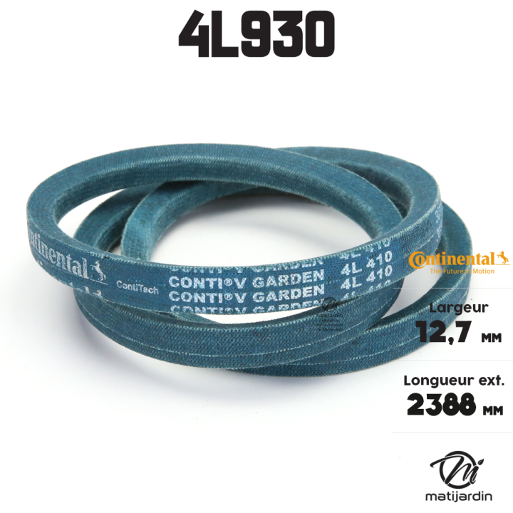 Courroie tondeuse 4L410 Continental Kevlar - 12,7 x 7,2 x 1041  mm