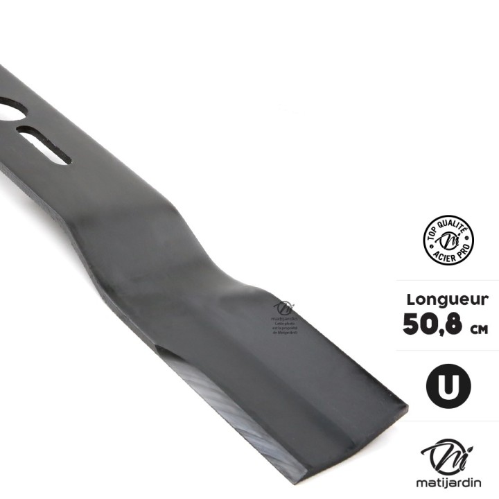 Lame tondeuse universelle galbée 1er prix. Coupe 50,8 cm