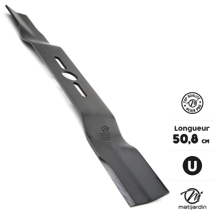 Lame tondeuse universelle galbée 1er prix. Coupe 50,8 cm