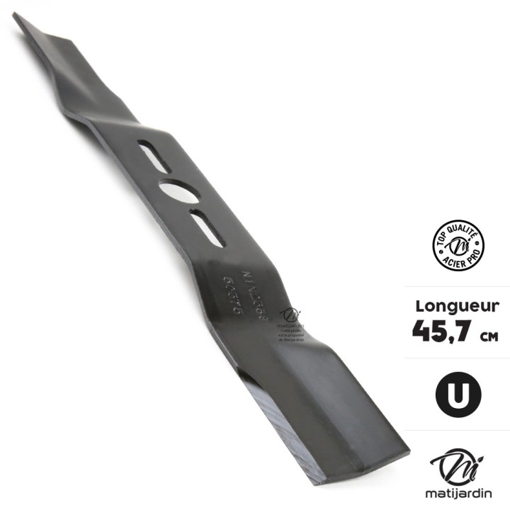 Lame tondeuse universelle galbée 1er prix. Coupe 45,7 cm
