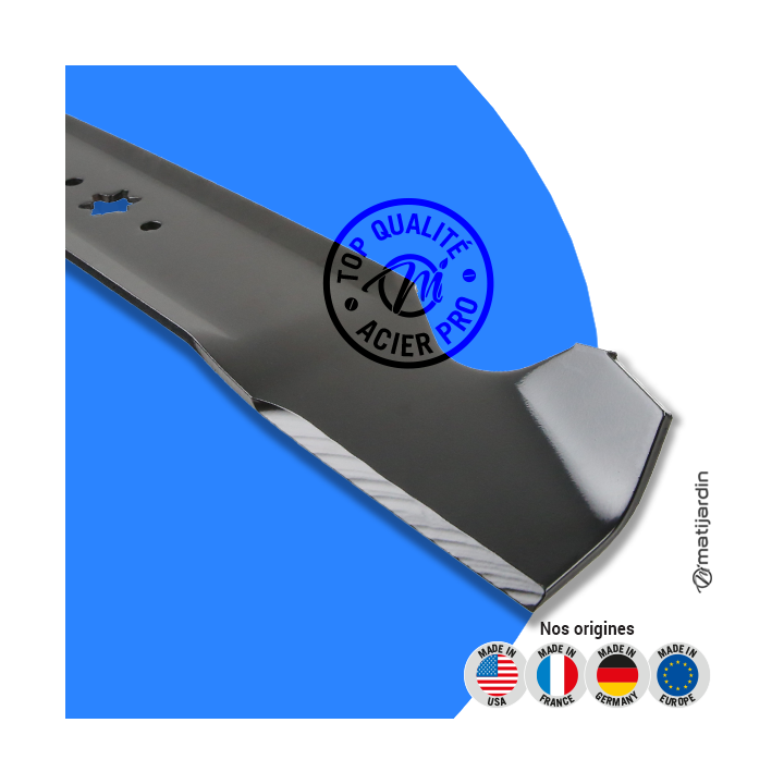 Lame tondeuse pour MTD coupe de 42" 742-0616 coupe 54 cm