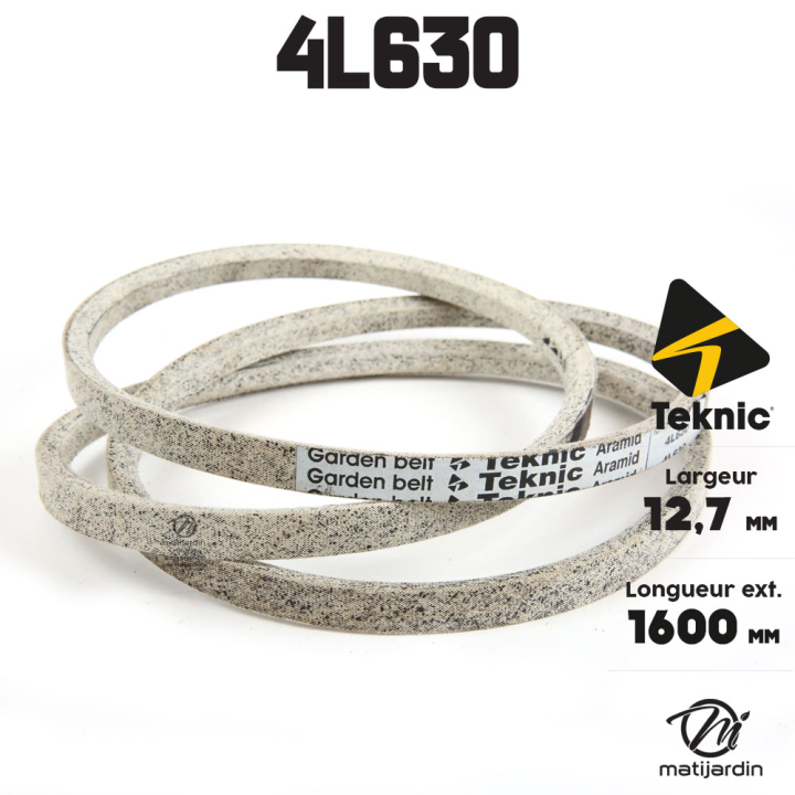 Courroie tondeuse Teknic 4L63 Kevlar Trapézoïdale - 12,7 mm x 1600 mm