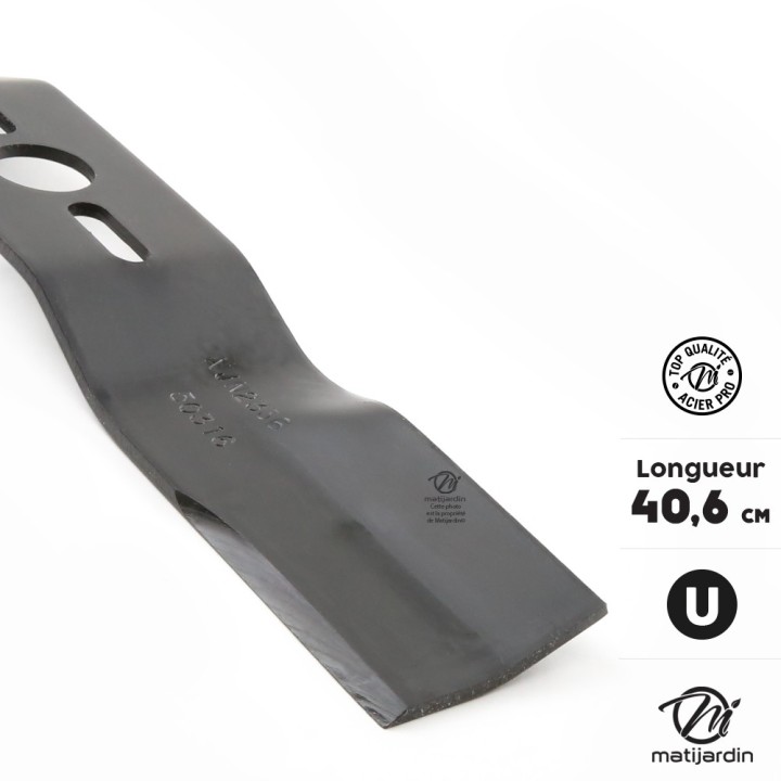 Lame tondeuse universelle galbée 1er prix. Coupe 40,6 cm