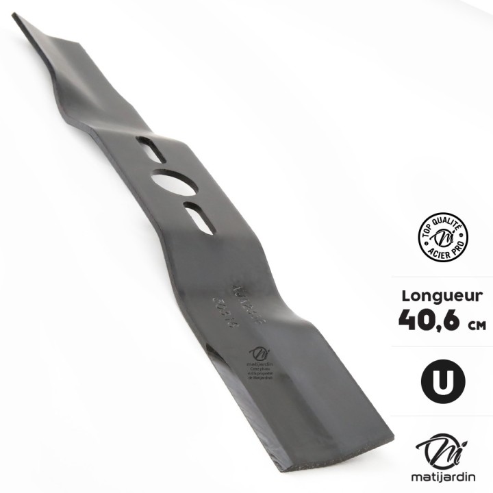 Lame tondeuse universelle galbée 1er prix. Coupe 40,6 cm