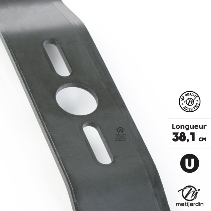 Lame tondeuse universelle galbée 1er prix. Coupe 38,1 cm