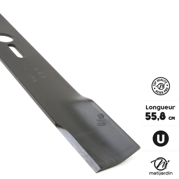 Lame tondeuse universelle plate 1er prix. Coupe 55,8 cm