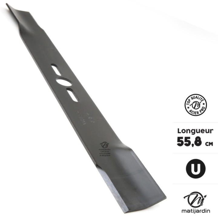 Lame tondeuse universelle plate 1er prix. Coupe 55,8 cm