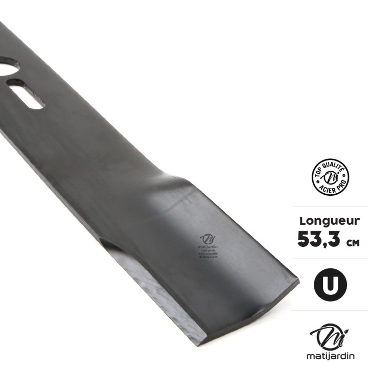 Lame tondeuse universelle plate 1er prix. Coupe 53,3 cm