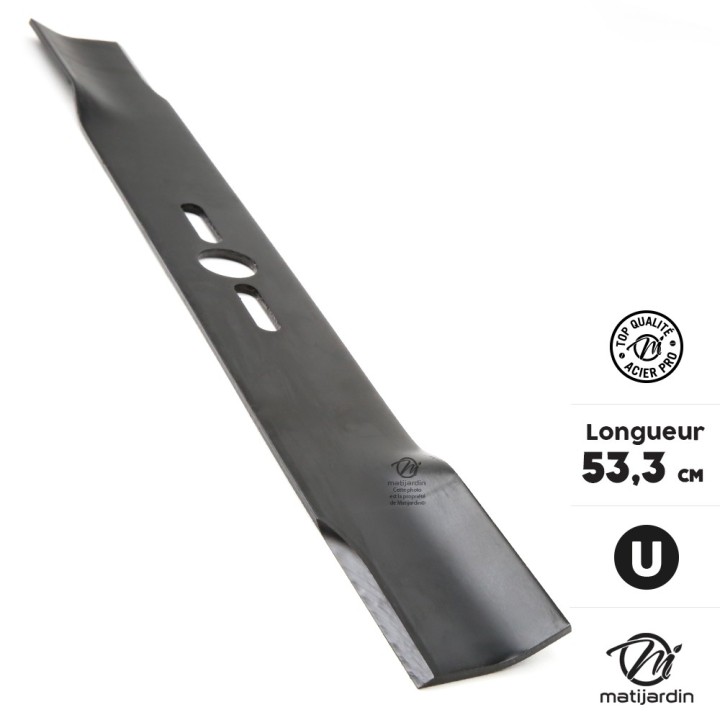 Lame tondeuse universelle plate 1er prix. Coupe 53,3 cm