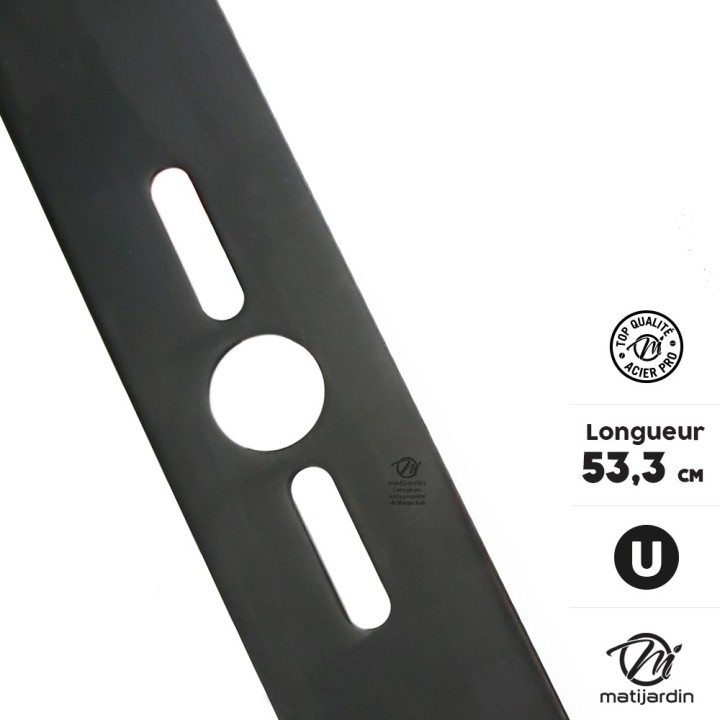 Lame tondeuse universelle plate 1er prix. Coupe 53,3 cm