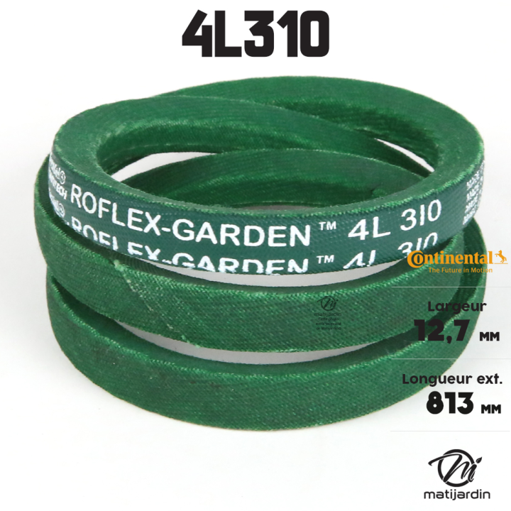 Courroie tondeuse 4L310 Continental Kevlar - 12,7 x 7,2 x 787  mm