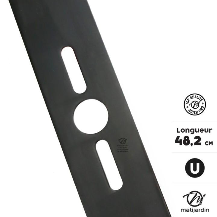 Lame tondeuse universelle plate Rotary Premium. Coupe 48,2 cm