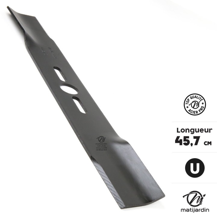 Lame tondeuse universelle plate 1er prix. Coupe 45,7 cm