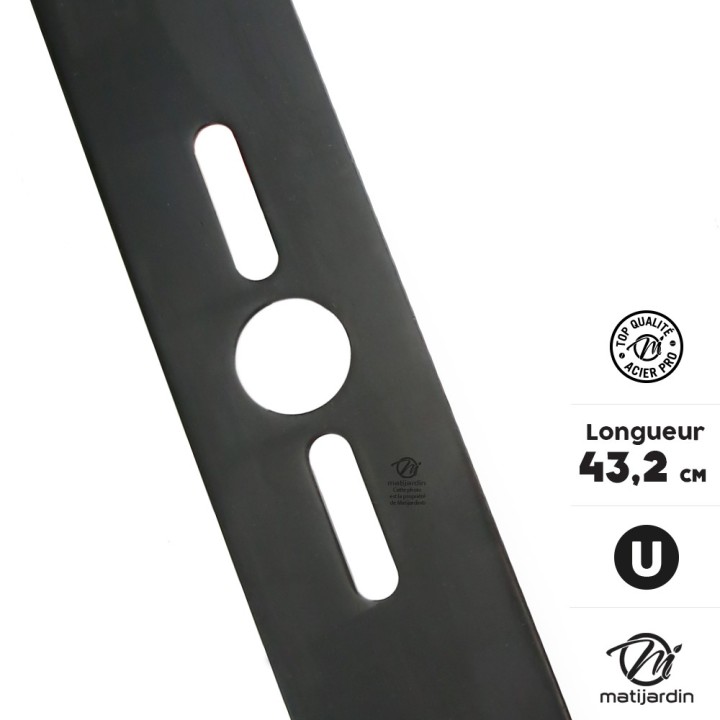 Lame tondeuse universelle plate 1er prix. Coupe 43,2 cm