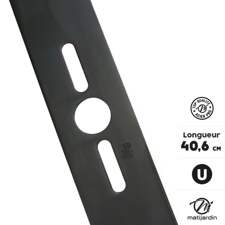 Lame tondeuse universelle plate 1er prix. Coupe 40,6 cm