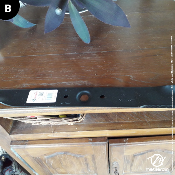 Lame tondeuse pour Honda HR214. N° 72511-464-000. Coupe 53 cm