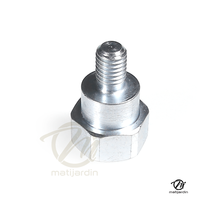 Adaptateur pour tête débroussailleuse Tecomec. Mâle. Ø 10x1,50. Pas à gauche. Pour Mc Culloch