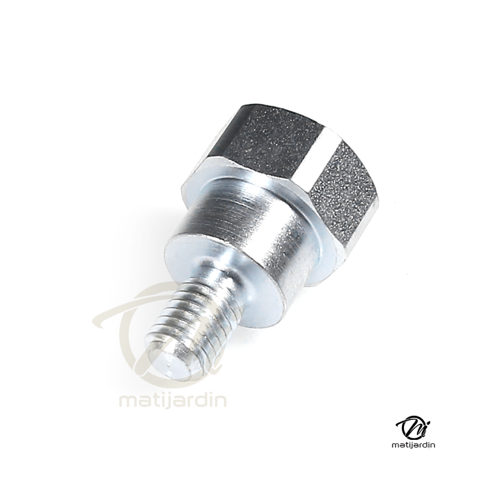 Adaptateur pour tête débroussailleuse Tecomec. Mâle. Ø 10x1,50. Pas à gauche. Pour Mc Culloch