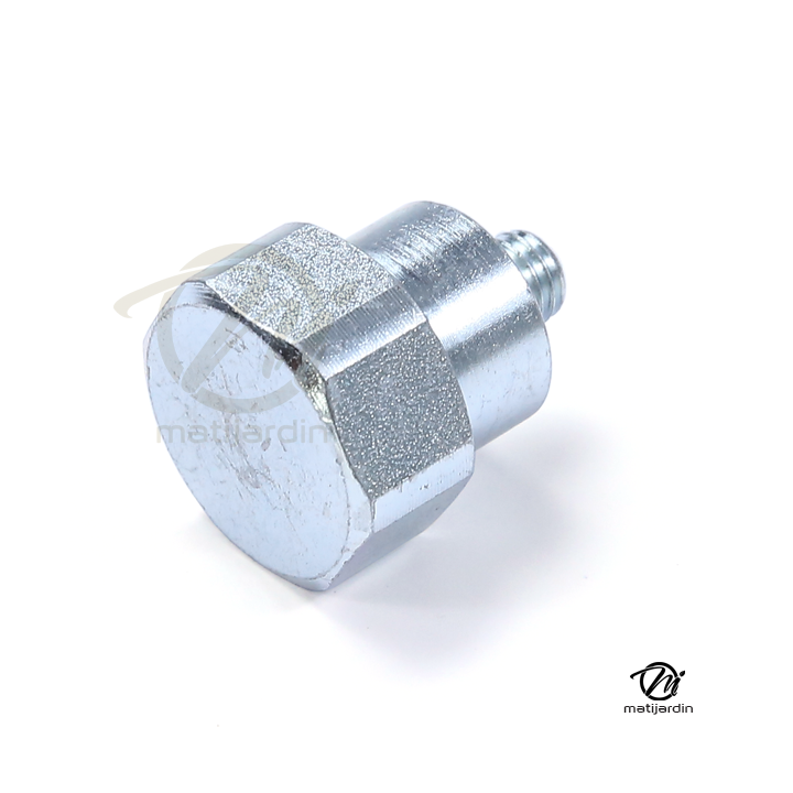 Adaptateur pour tête débroussailleuse Tecomec. Mâle. Ø 8x1,25. Pas à gauche. Pour Emak