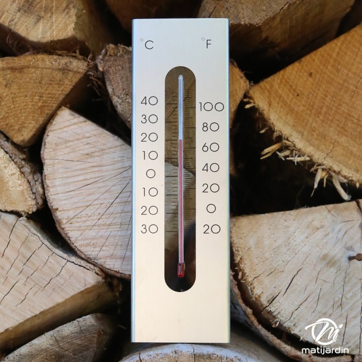 Thermomètre métal brossé. Spear & Jackson