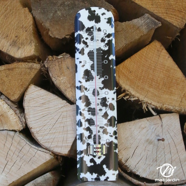 Thermomètre métal imprimé vache. Spear & Jackson