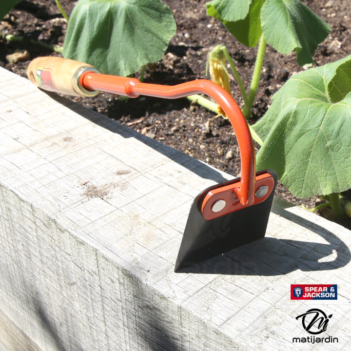 Binette longue à fleurs avec manche bois. Forges de Lavieu