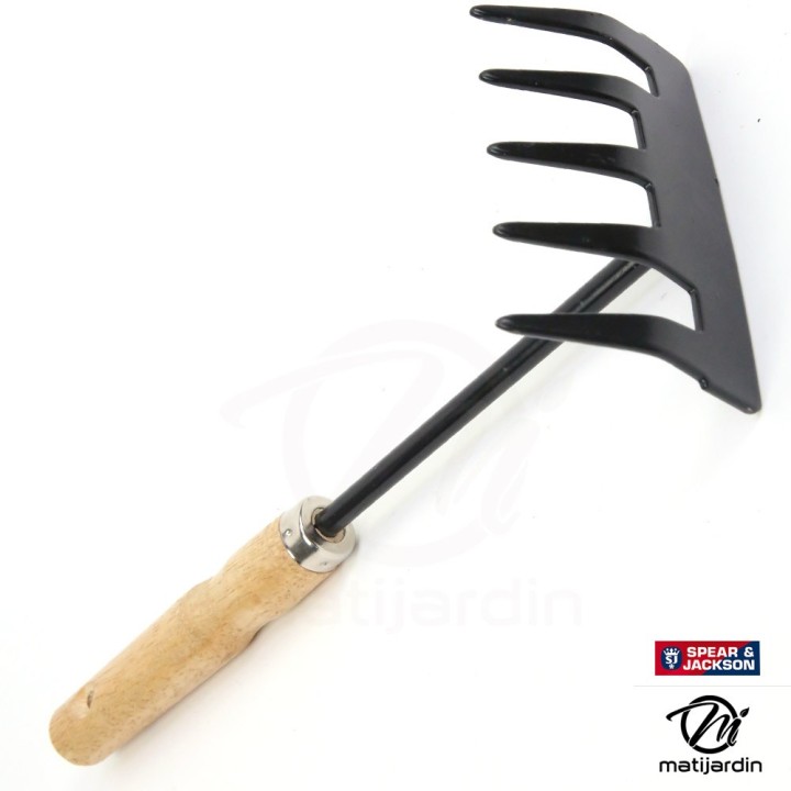 Rateau à fleurs avec manche bois. Spear & Jackson