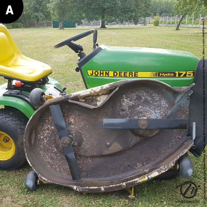 Lame tondeuse pour John Deere Riders. N° M82408. Coupe 49,5 cm
