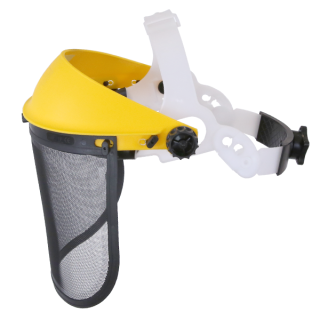 Visière de protection avec écran grillagé