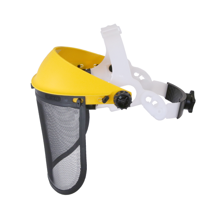 Visière de protection avec écran grillagé