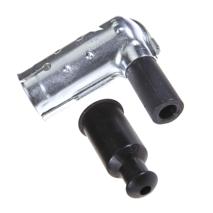 Connecteur de bougie avec blindage métallique, imperméable.