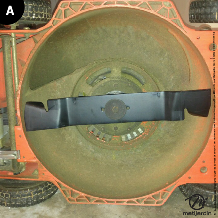 Lame tondeuse pour Husqvarna Royal 48S. N° 5310038-06. Coupe 47 cm