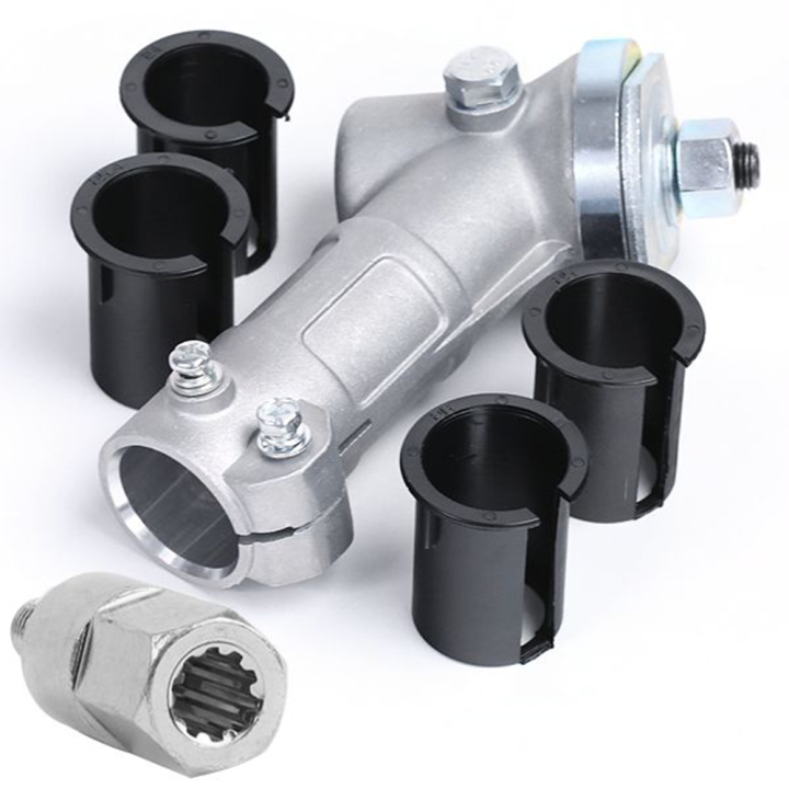Renvoi d'angle universel pour débroussailleuse + Adaptateur 9 cannelures