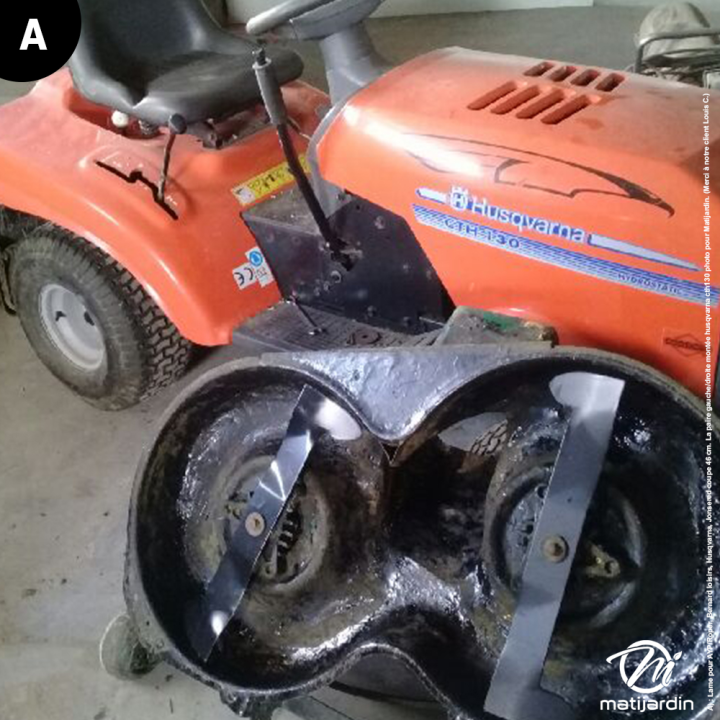 Lame pour AYP/Roper, Bernard loisirs, Husqvarna, Jonsered coupe 46 cm. La paire gauche/droite