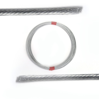 Câble souple, corde à piano. Diamètre : 3 mm. Rouleau 25 m