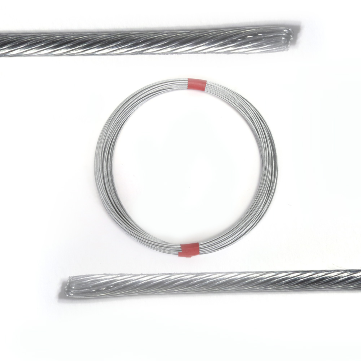 Câble souple, corde à piano. Diamètre : 3 mm. Rouleau 25 m