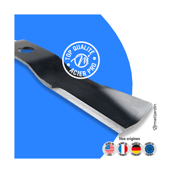 Lame tondeuse pour Kubota RC60 K5649-3434-2 coupe 52 cm