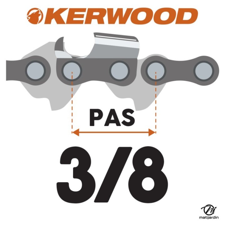 Chaine Kerwood pour STIHL MS310 3/8 1,6 mm 66 maillons