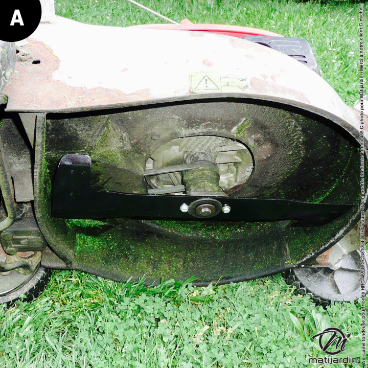 Lame tondeuse pour Honda HRG 465 C. N° CCG81004397H0. Coupe 46 cm