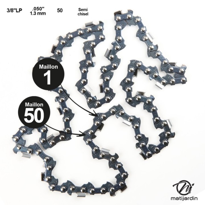 Chaine Kerwood pour CASTOR 330 3/8"LP 1,3 mm 50 maillons