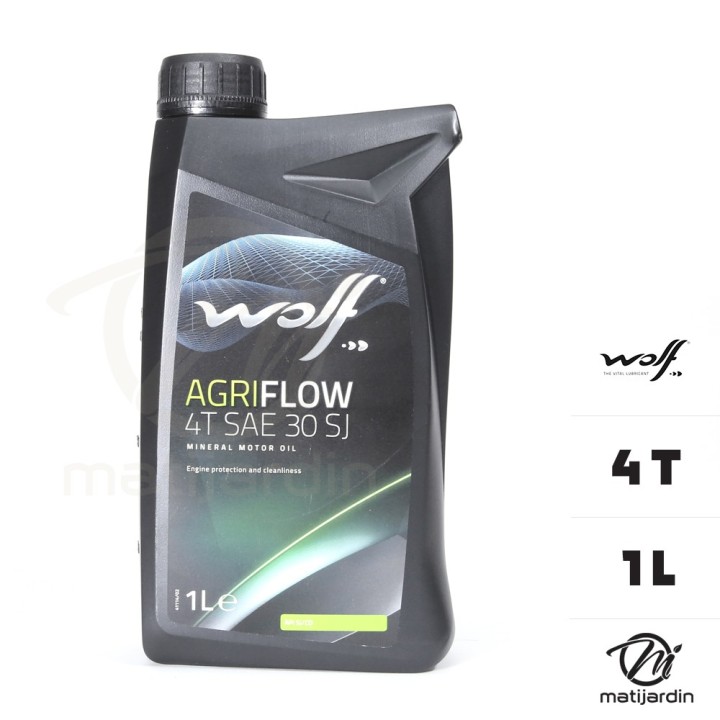 Huile moteur 4 Temps. SAE30. Agriflow. 1 litre