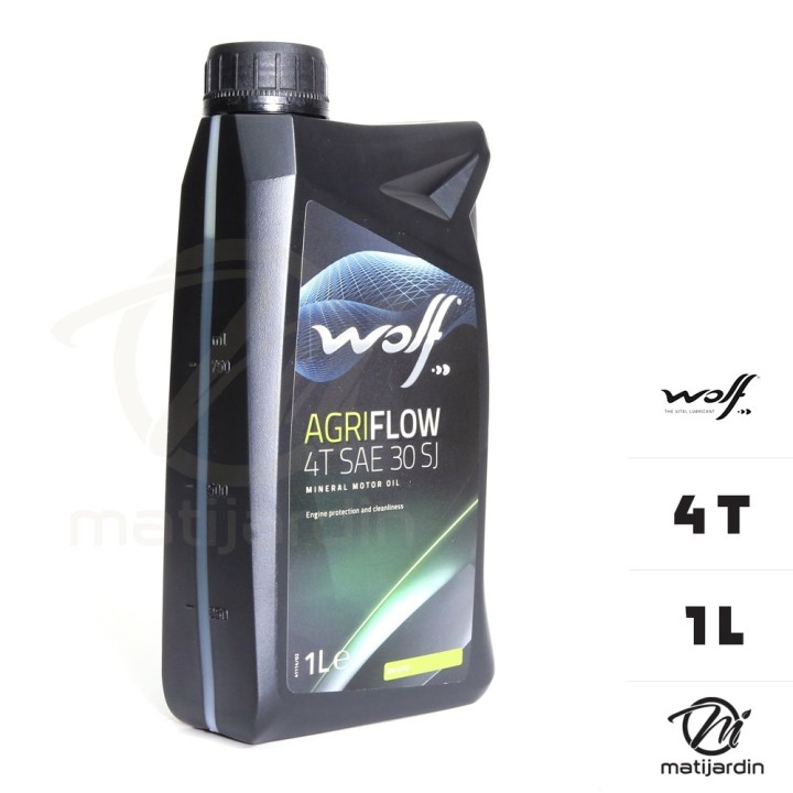 Huile moteur 4 Temps. SAE30. Agriflow. 1 litre