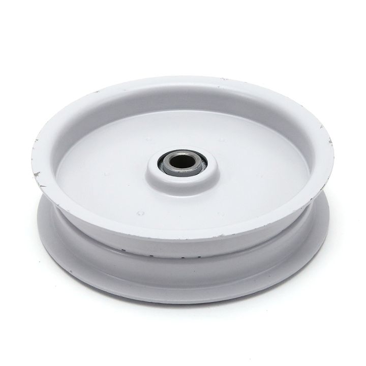 Poulie gorge plate acier sur roulement. Ø 102 mm. Diamètre rebord 115 mm