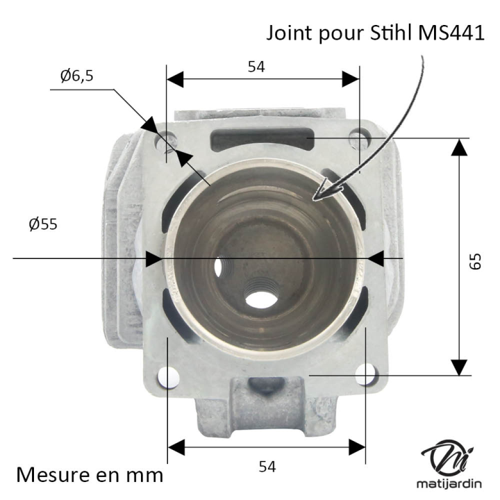 Cylindre & piston pour Stihl MS441 MS441 50mm