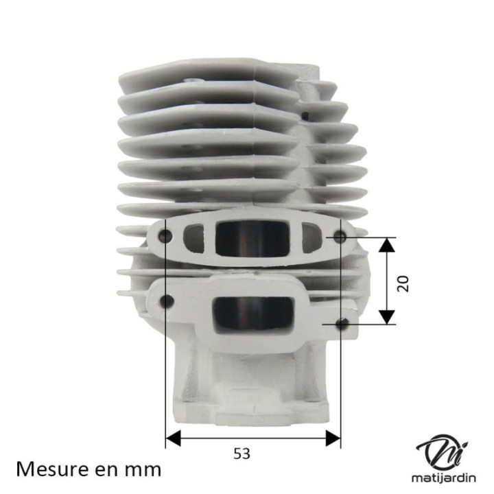 Cylindre piston pour tronçonneuse Stihl 041. Ø 44 mm