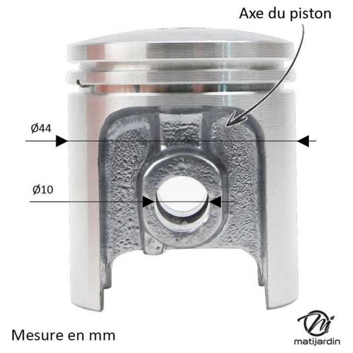Cylindre piston pour tronçonneuse Stihl 041. Ø 44 mm