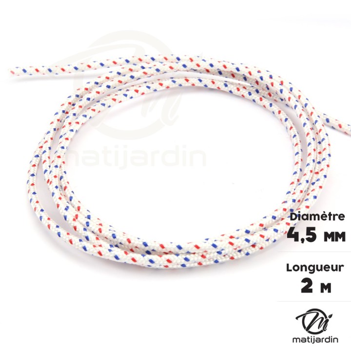 Corde de lanceur nylon pour tronçonneuse Stihl 045, 056. Ø 4,5 mm x 2 m